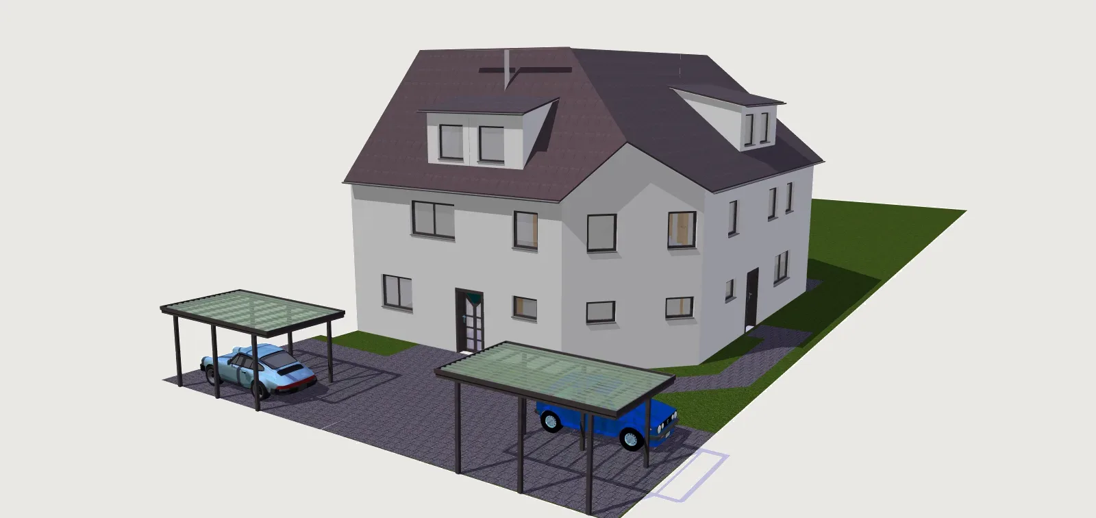 Grundstücksverkauf mit Planung von 2 Häusern